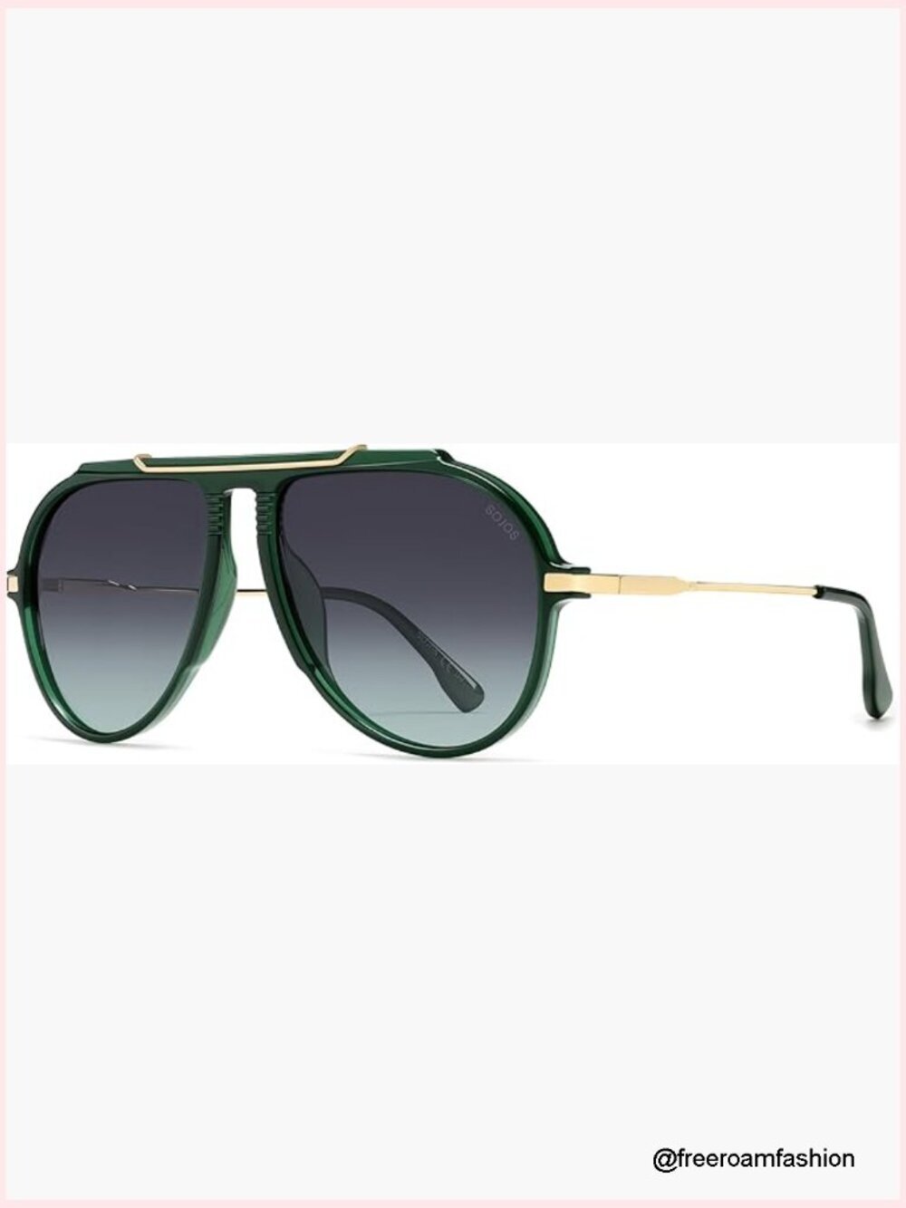 Retro Oversized Aviator Sunglasses Square UV400 Vintage